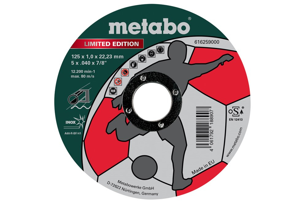 Metabo - Afsnijwiel Limited Edition Inox 125x1mm