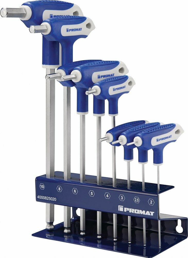 Promat 8-delige stiftsleutelset - SW 2-10