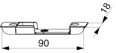 Sluitplaat 4mm zilver